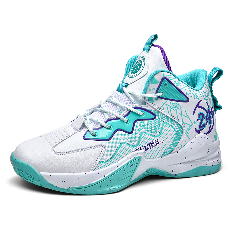 

TONYBEAR Мид-топ баскетбольные кроссовки унисекс бело-зеленые, цвет White Green