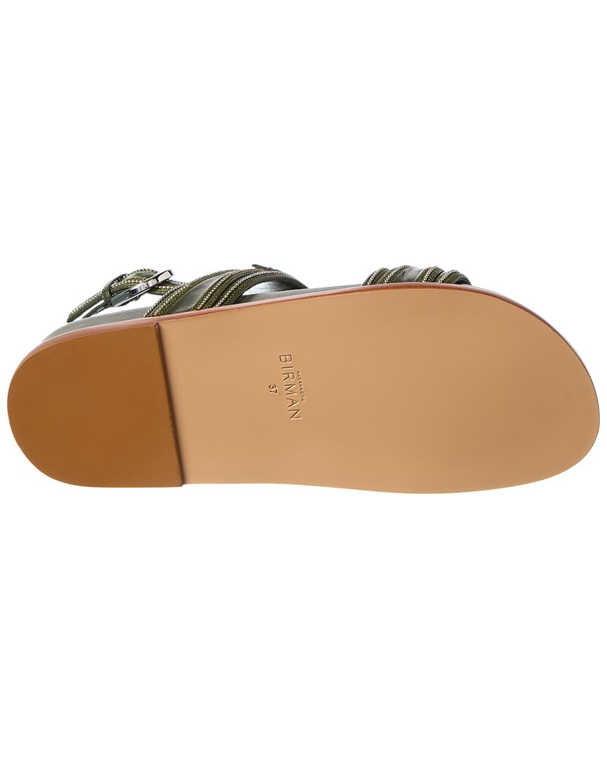 Alexandre Birman Clarita Sport Leather Sandal, зеленый — фото 4