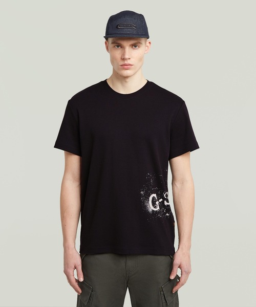 

Футболка с графическим принтом G-STAR, темно-черный