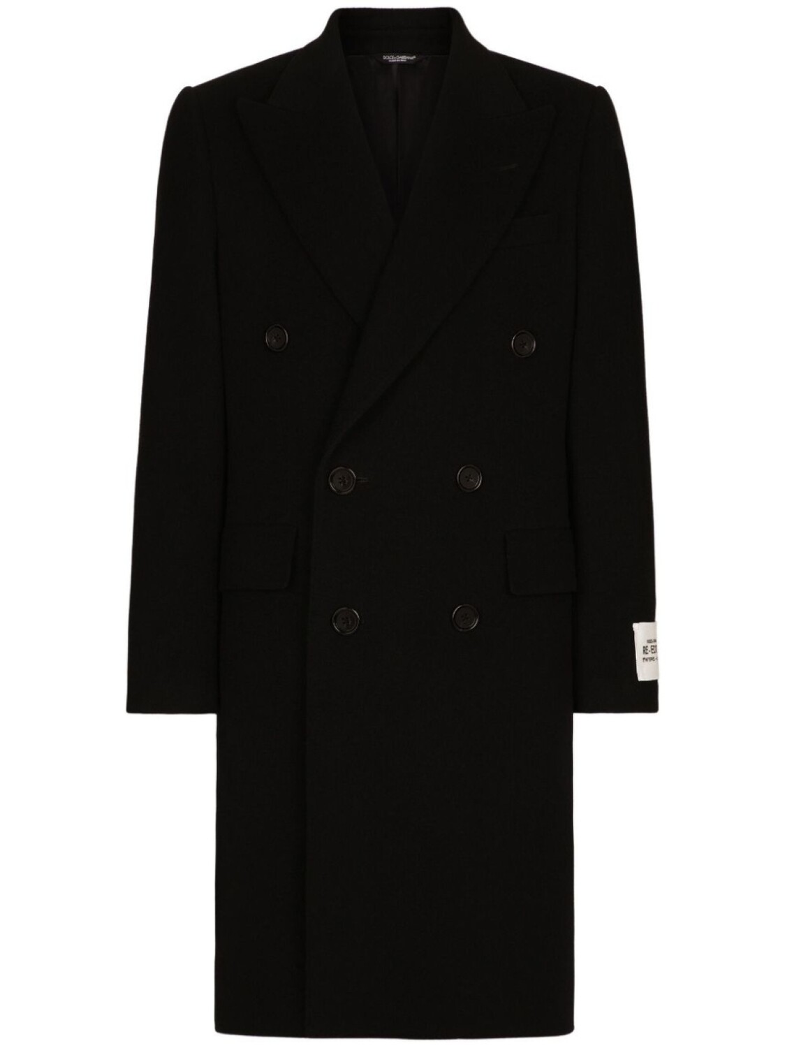 

Dolce & Gabbana двубортное шерстяное пальто, черный