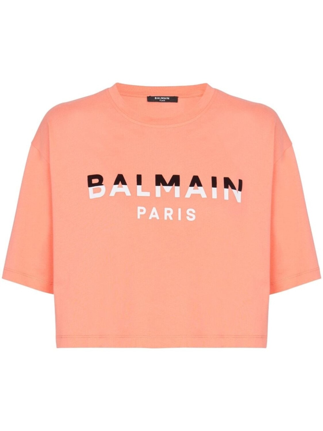 

Balmain укороченная футболка с логотипом, розовый