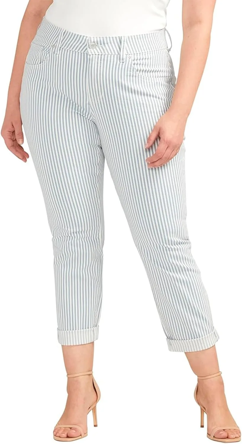 

Джинсы Jag Jeans Women's Plus Size Carter Mid Rise Girlfriend