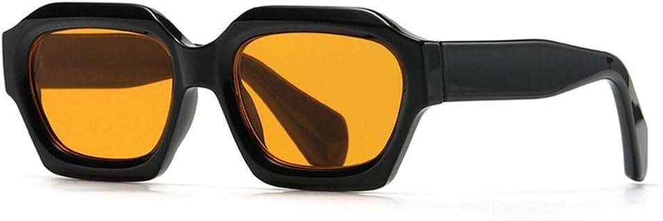 

Мужские квадратные солнцезащитные очки с градиентным переходом цвета, солнцезащитные очки UV400 в стиле ретро, ​​женские солнцезащитные очки с многоугольным циферблатом, оранжевые солнцезащитные очки SKFGNX, Glossy Black Orange