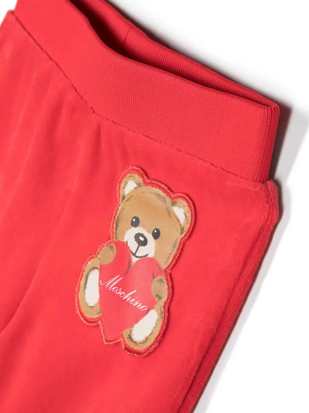 Спортивный костюм с нашивками Moschino Kids, красный — фото 3