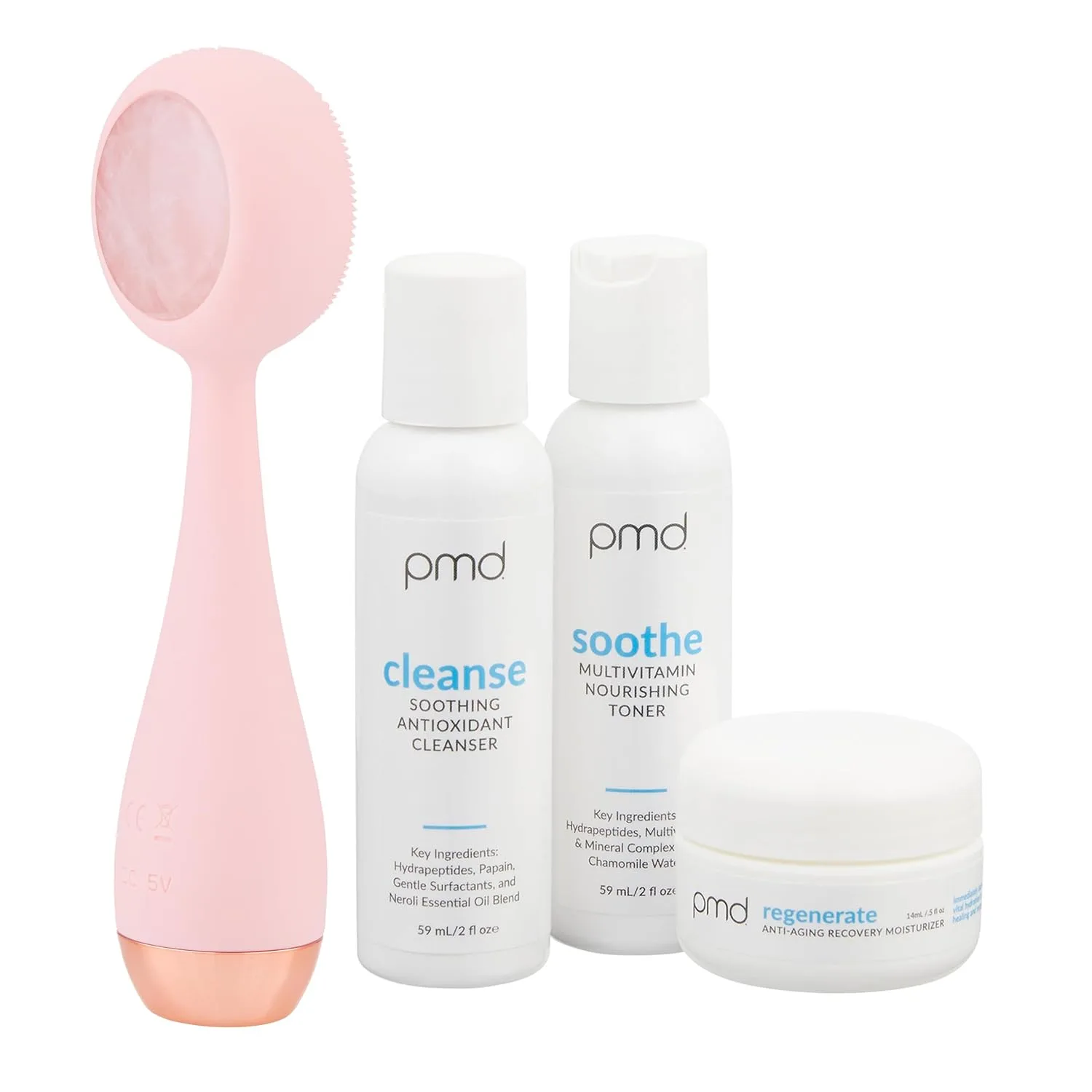 Clean Pro OB - Интеллектуальное устройство для очищения лица Pmd Beauty, Blush Rose Quartz + Starter