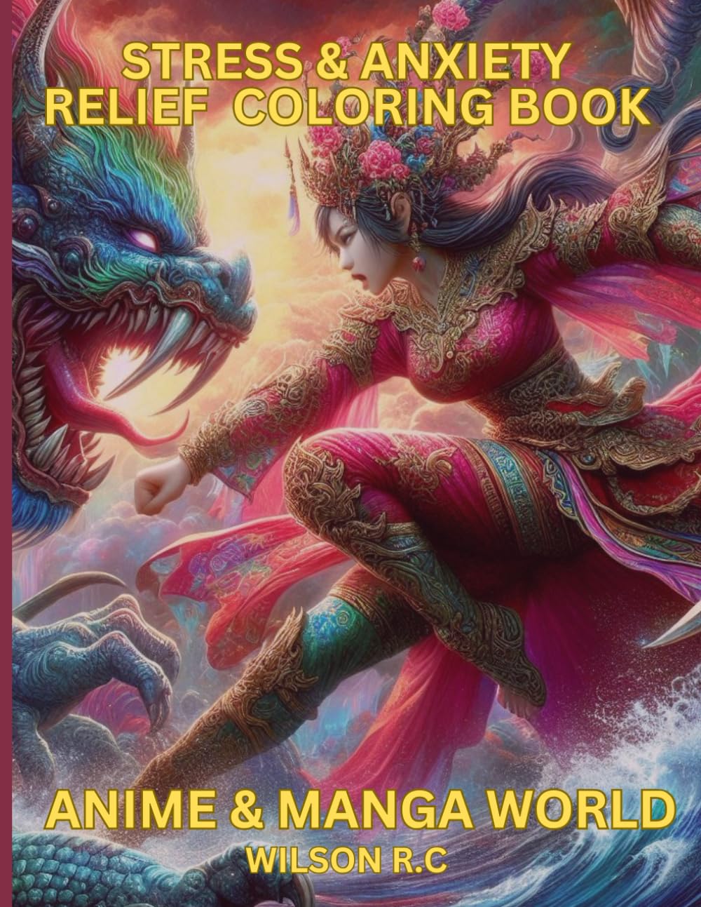 

STRESS RELIEF ANIME MANGA COLORING BOOK: FANTASY WORLD (Independently published)