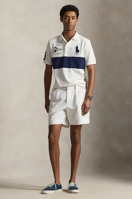 Футболка поло хлопковая классическая Polo Ralph Lauren, бежевый — фото 3