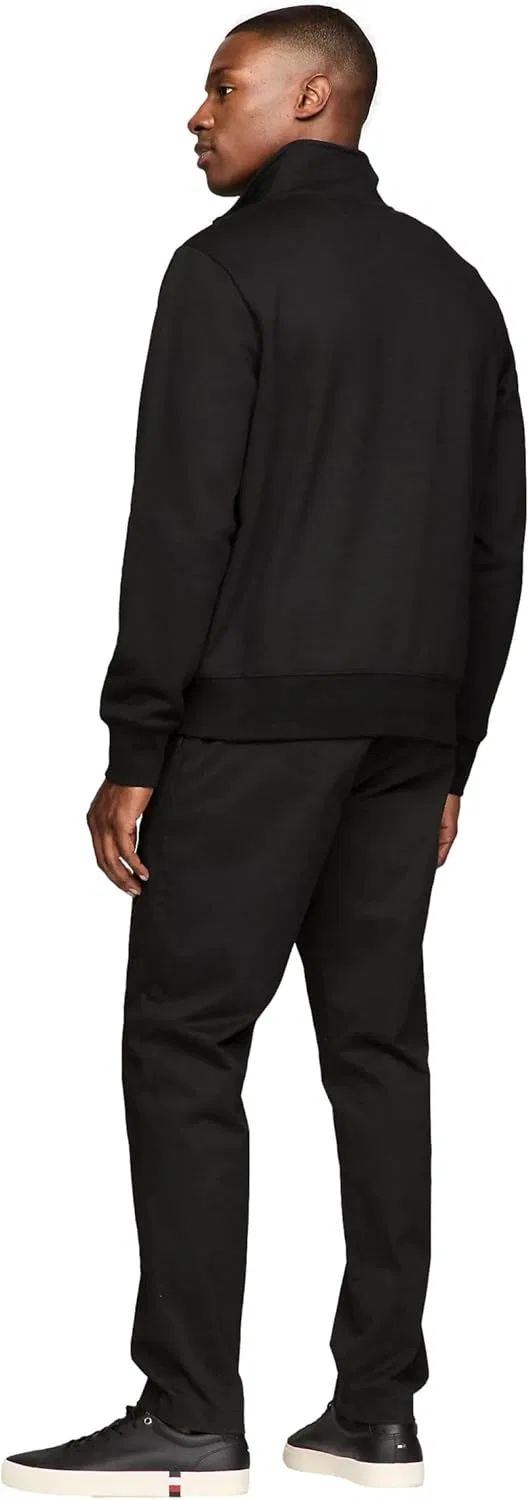 Свитшот Tommy Hilfiger Adaptive Quarter Zip With Extended Zipper Pull, черный — фото 4