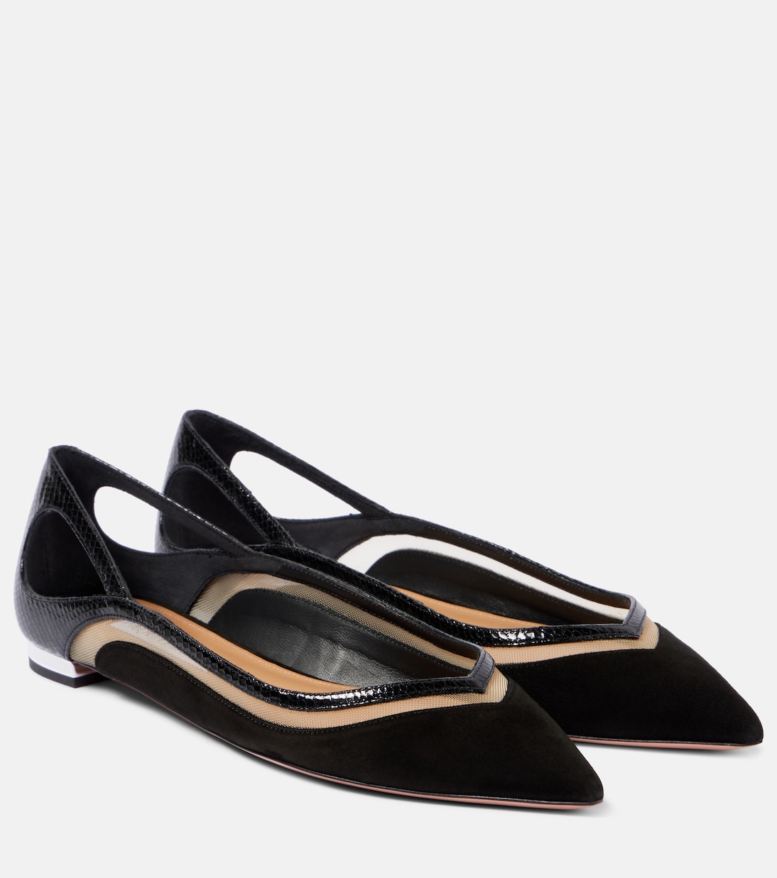 Замшевые балетки Cinemax Aquazzura, черный