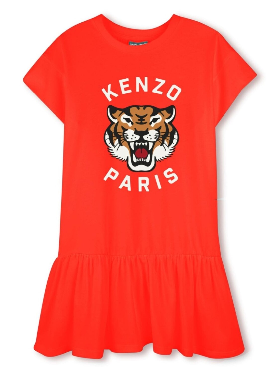 

Платье с принтом Tiger Kenzo Kids, красный