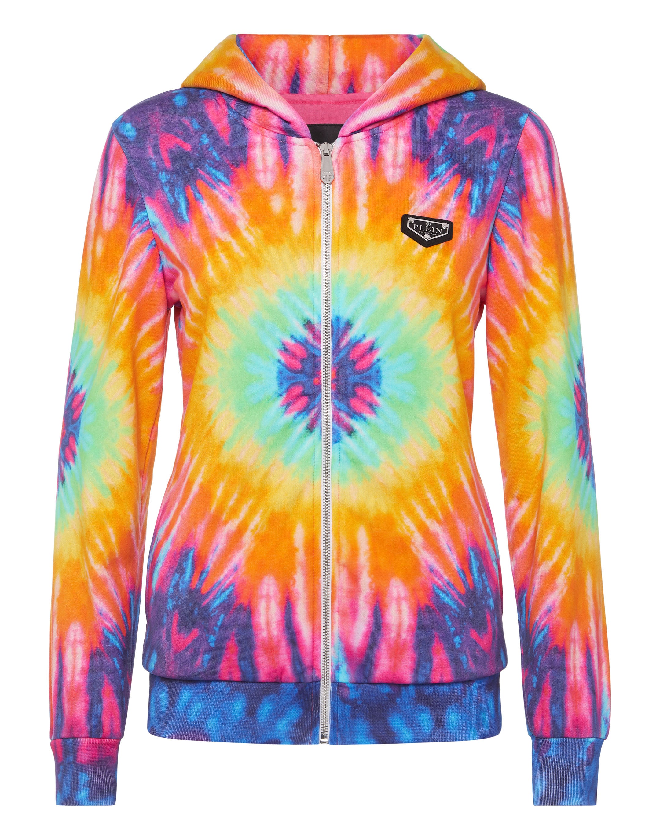 

Толстовка с капюшоном Full Zip Tie dye PHILIPP PLEIN, мультиколор
