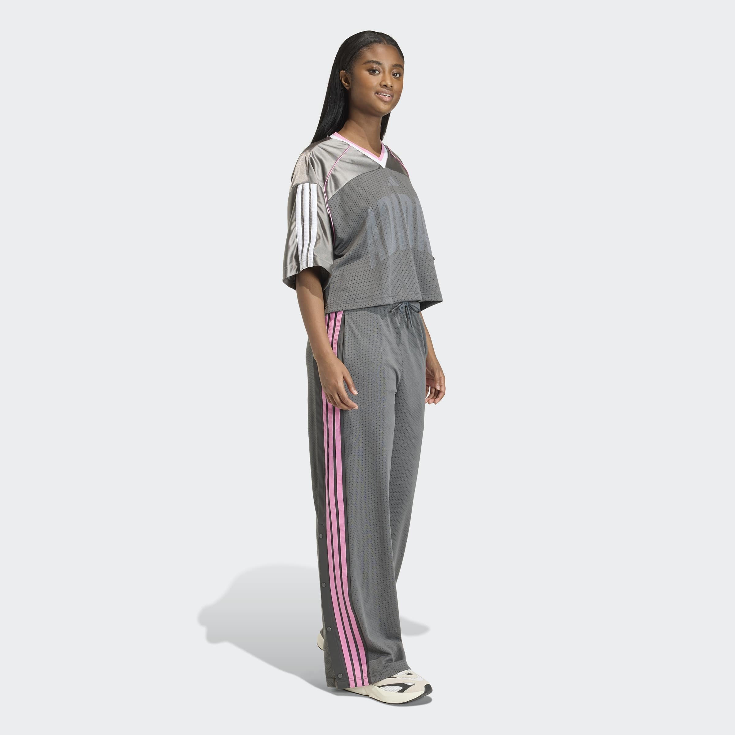 

Adidas Sportswear Широкие спортивные штаны 'Stadium' в темно-сером цвете