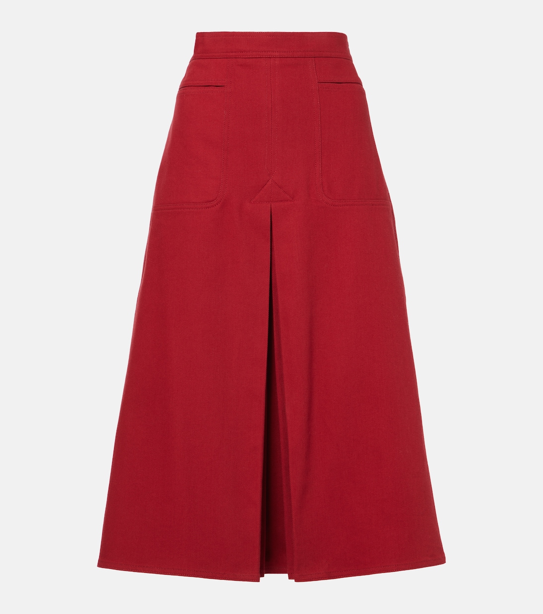

Юбка миди из плиссированного хлопка Renoir Max Mara, Rosso