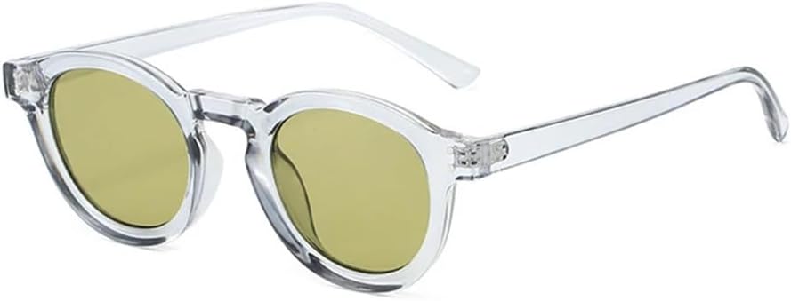 

Круглые панк-солнцезащитные очки для женщин и мужчин с заклепками, прозрачные, серые, розовые линзы, защита от УФ-излучения UV400, для занятий спортом на открытом воздухе, бега и езды на велосипеде UYPTK, Grey Green