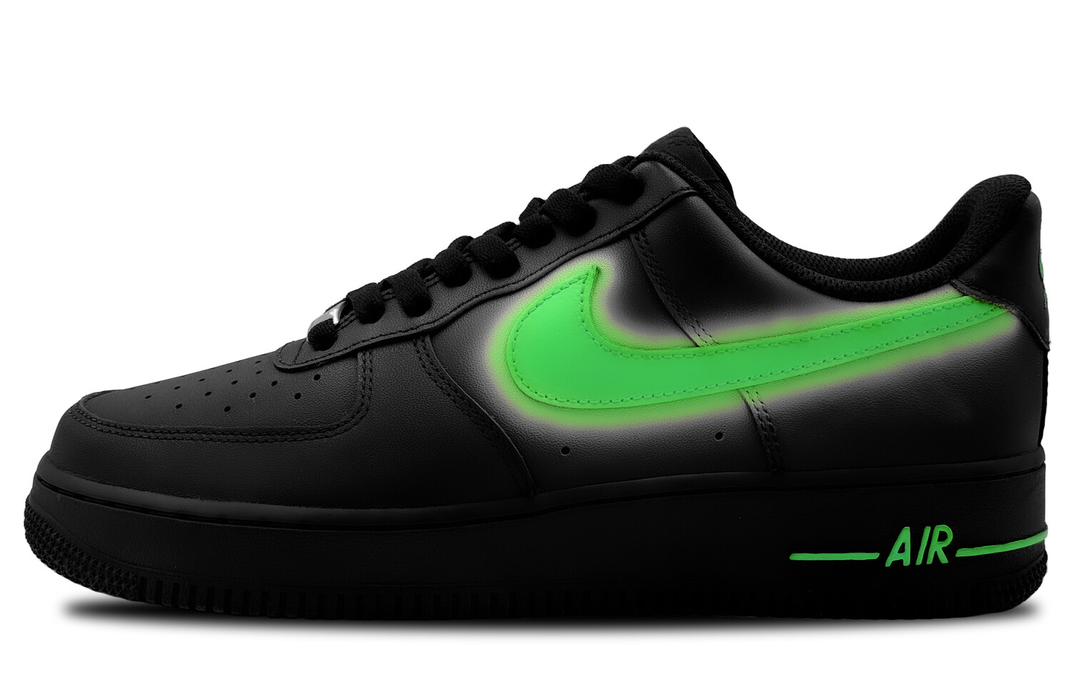 

Кроссовки Nike Air Force 1 Skateboarding Shoes Women's Low-top Black, зеленый