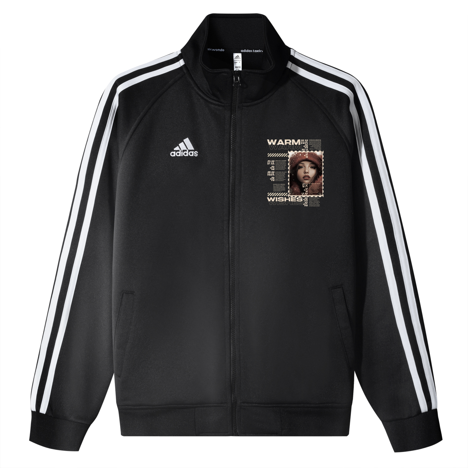 

Adidas Унисекс куртка 3-Stripes черная, Black
