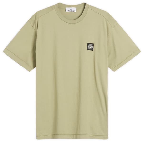 

Футболка с нашивкой-логотипом Stone Island, цвет sage