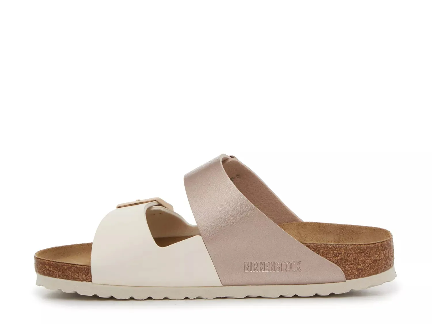 Сандалии Birkenstock Arizona — женские, розово-золотой металлик/белый — фото 3