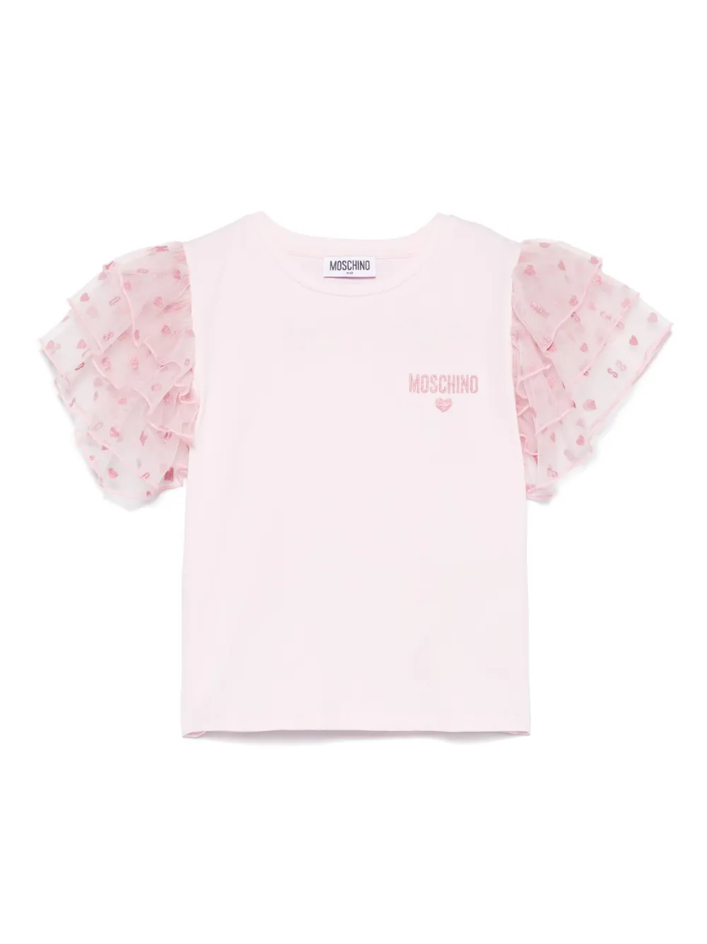 

Блузка с оборками Moschino Kids, розовый