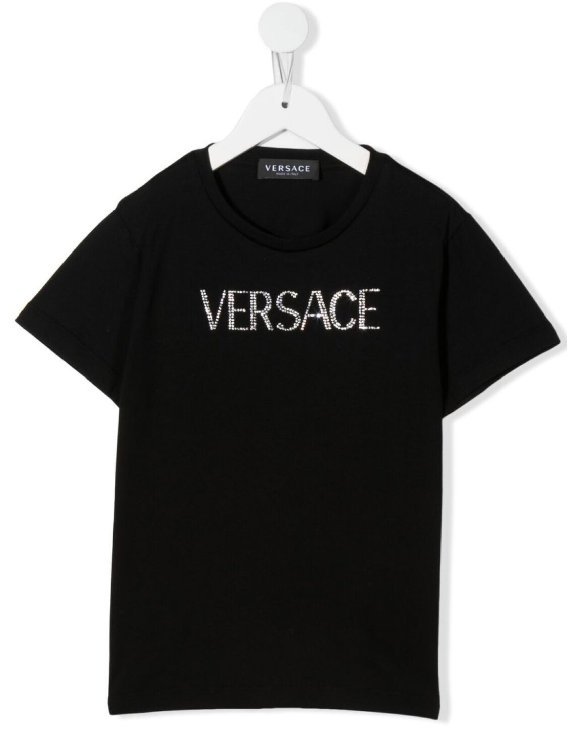 

Versace Kids футболка с декорированным логотипом, черный