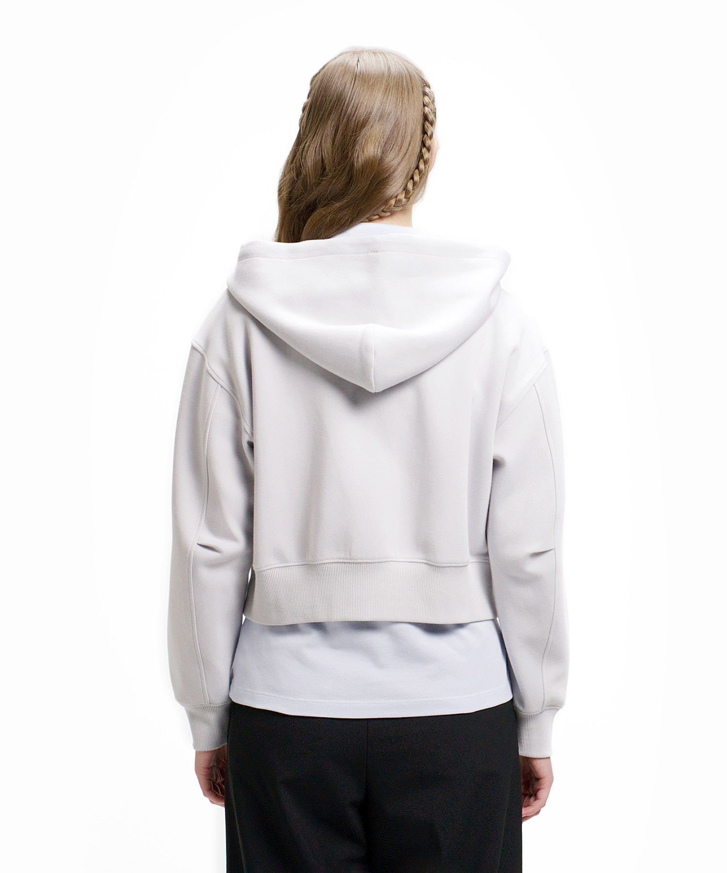 Толстовка LACOSTE Double Face, двусторонняя, светло-серая — фото 4