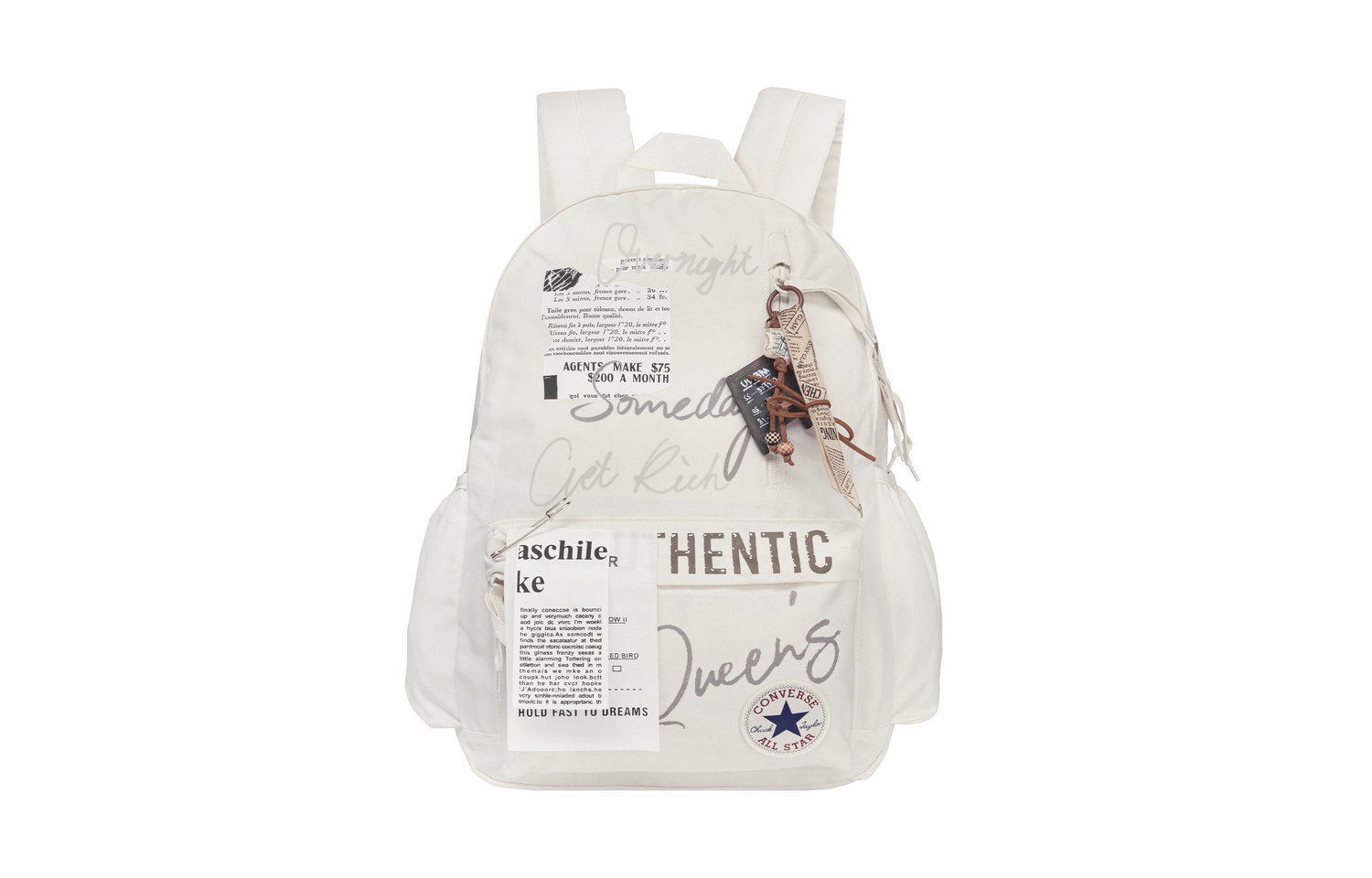 

Converse Рюкзак Regular Unisex из полиэстера с эффектом тумана, белый