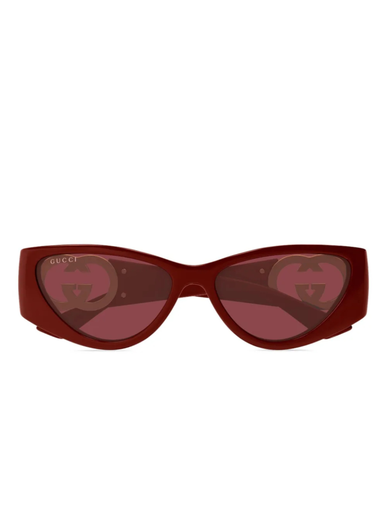 

Gucci Eyewear солнцезащитные очки в оправе 'кошачий глаз', красный
