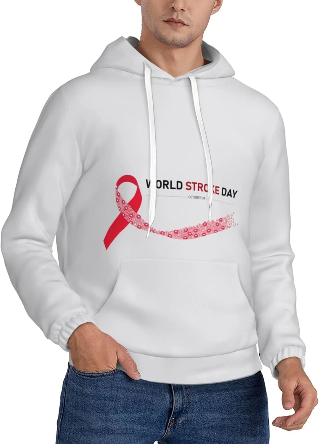 

Толстовка с капюшоном World Stroke Day, с карманами SDERDZSE