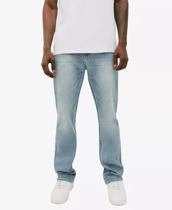 

Мужские прямые джинсы Ricky с клапанами на задних карманах True Religion, синий