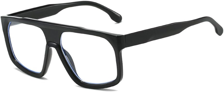 

Мужские солнцезащитные очки в стиле ретро квадратной формы с прозрачными линзами и зеркальной защитой, защита от ультрафиолета UV400, женские солнцезащитные очки generic, Black Clear