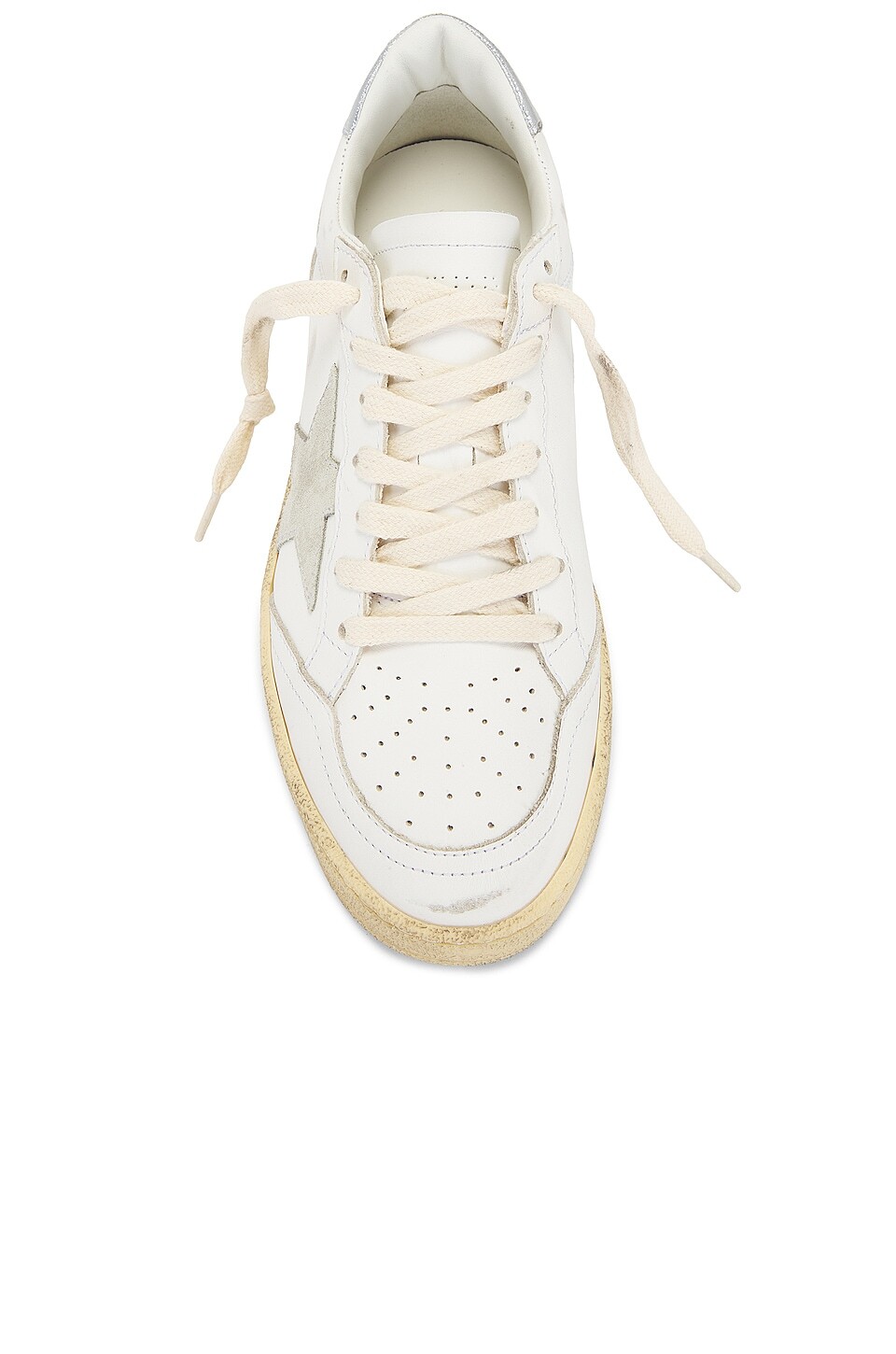 Кроссовки Golden Goose Ball Star, цвет White, Ice, & Silver — фото 4