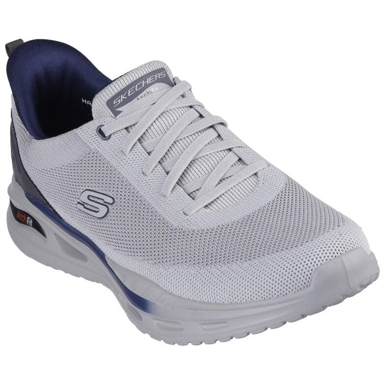 Skechers Мужские низкие повседневные кроссовки-слипоны светло-серого цвета — фото 4