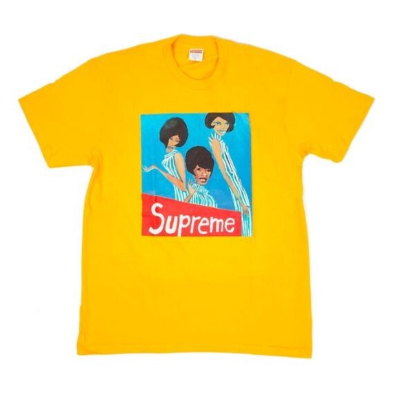 

Футболка fw18 group tee bright orange printing short sleeve Supreme, желтый