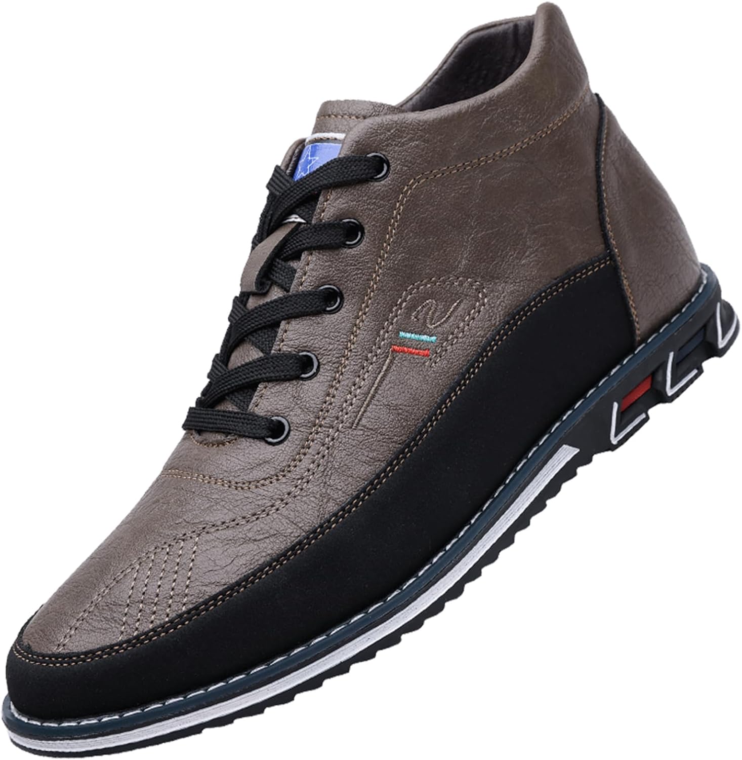 

Мужские кожаные повседневные оксфорды с ручной строчкой, регулируемой эластичной пряжкой, без шнуровки, с мягкой подошвой для вождения, работы и прогулок, размеры 6-16 Qooel, хаки