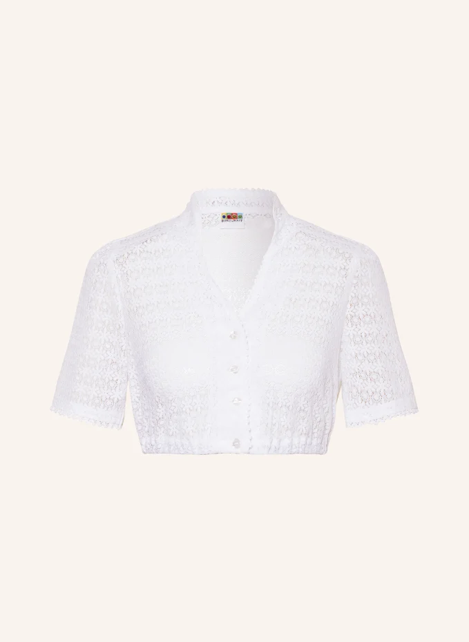 

Кружевная блузка в стиле дирндль Berwin & Wolff, белый