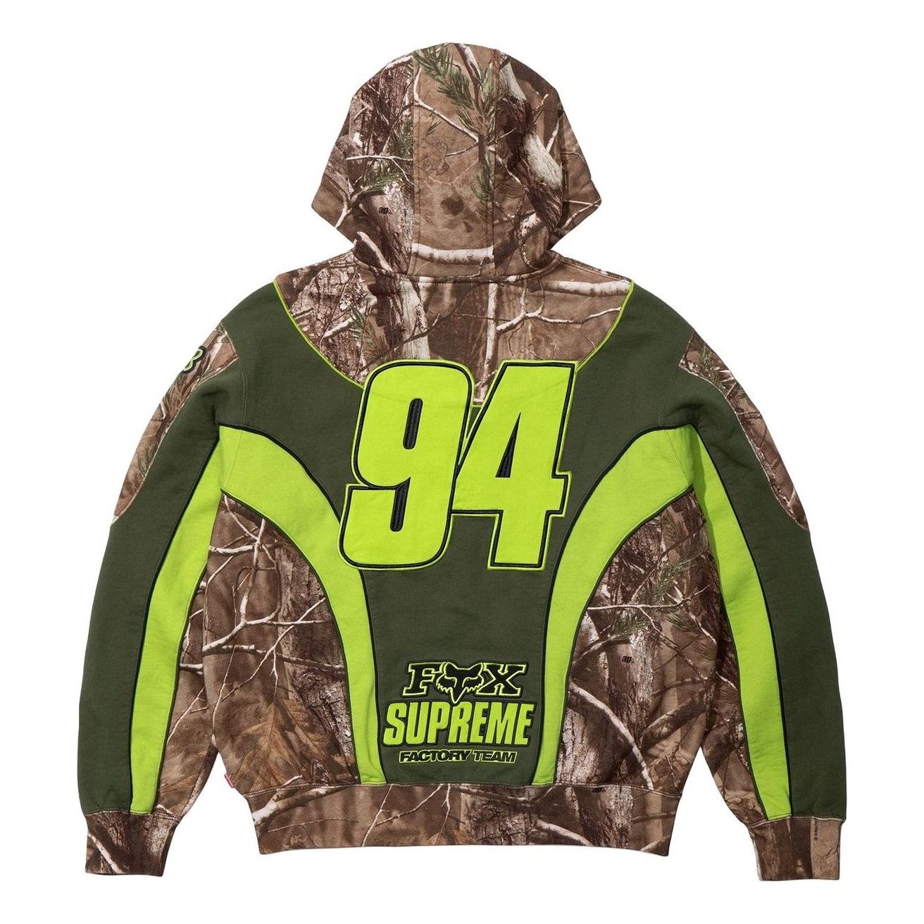 Толстовка Supreme x Fox Racing на молнии с капюшоном, расцветка Realtree AP Camo — фото 2