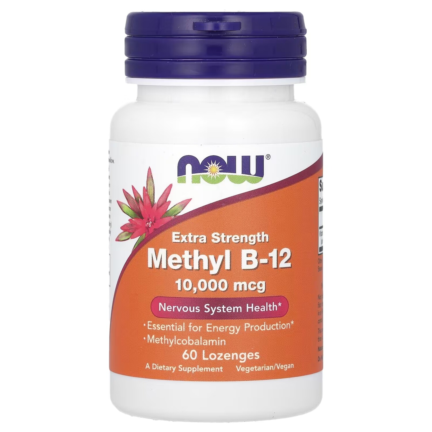 

Метил B-12 Now Foods Extra Strength, 60 пастилок
