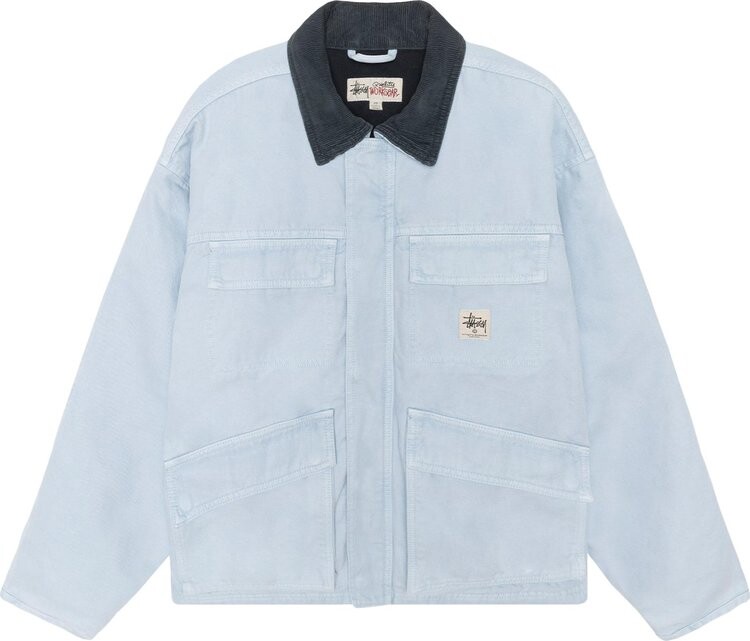 

Куртка Stussy Washed Canvas Shop 'Light Blue', синий