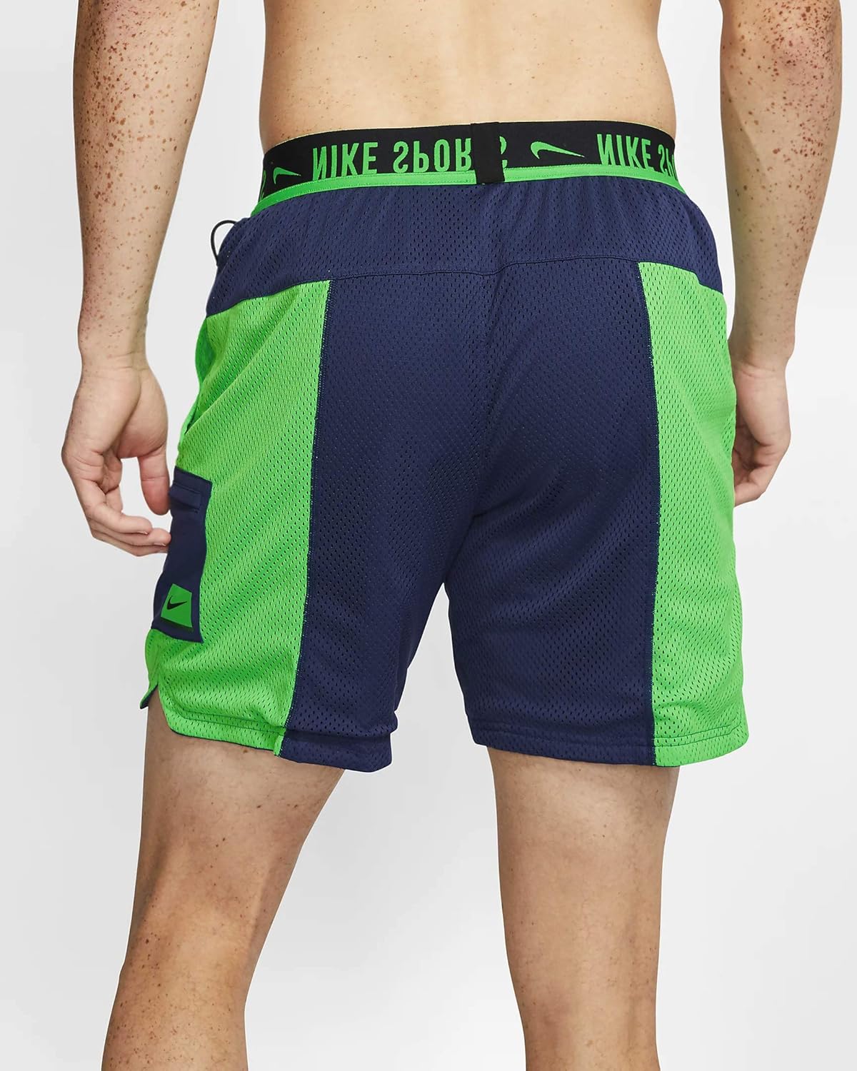 Мужские двусторонние тренировочные шорты Nike CJ7645-410, Blue/Green — фото 3