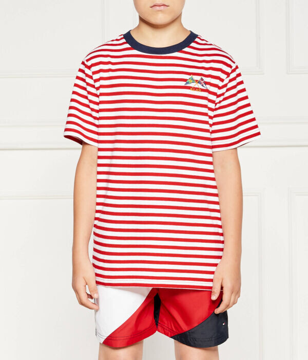 

Футболка детская Polo Ralph Lauren в полоску, красный/белый