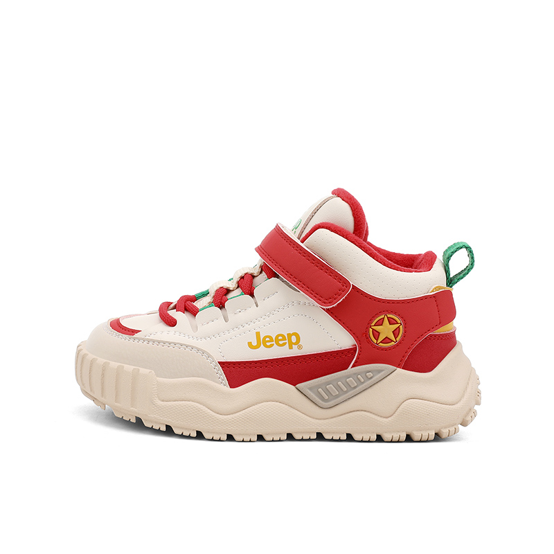 

Jeep Высокие детские кроссовки для повседневной носки, Китай, красные, детские