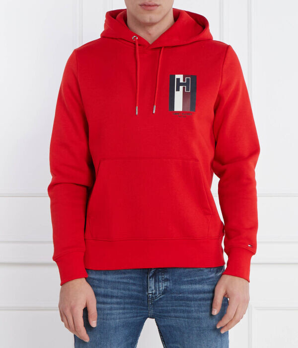 

Толстовка мужская Tommy Hilfiger с логотипом бренда, красный