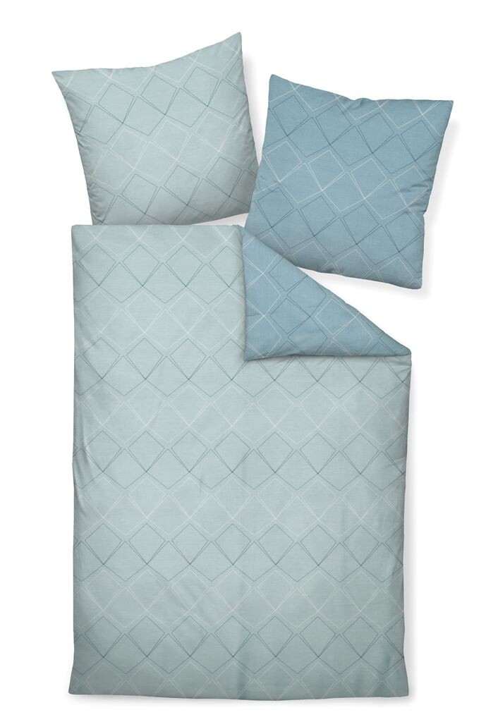 

Джанин Дж.Д. Постельное белье Mako сатин 240x220 Diamond Blue Stone Blue двусторонний 87053-02 Original Janine