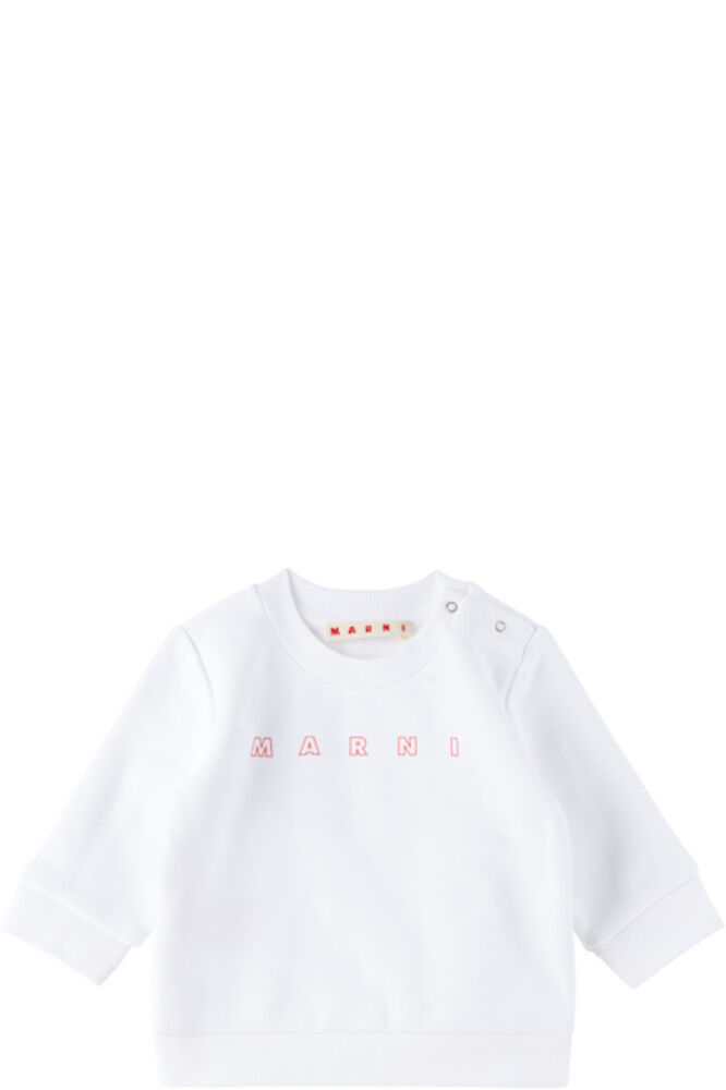 

Детская белая толстовка с логотипом Marni