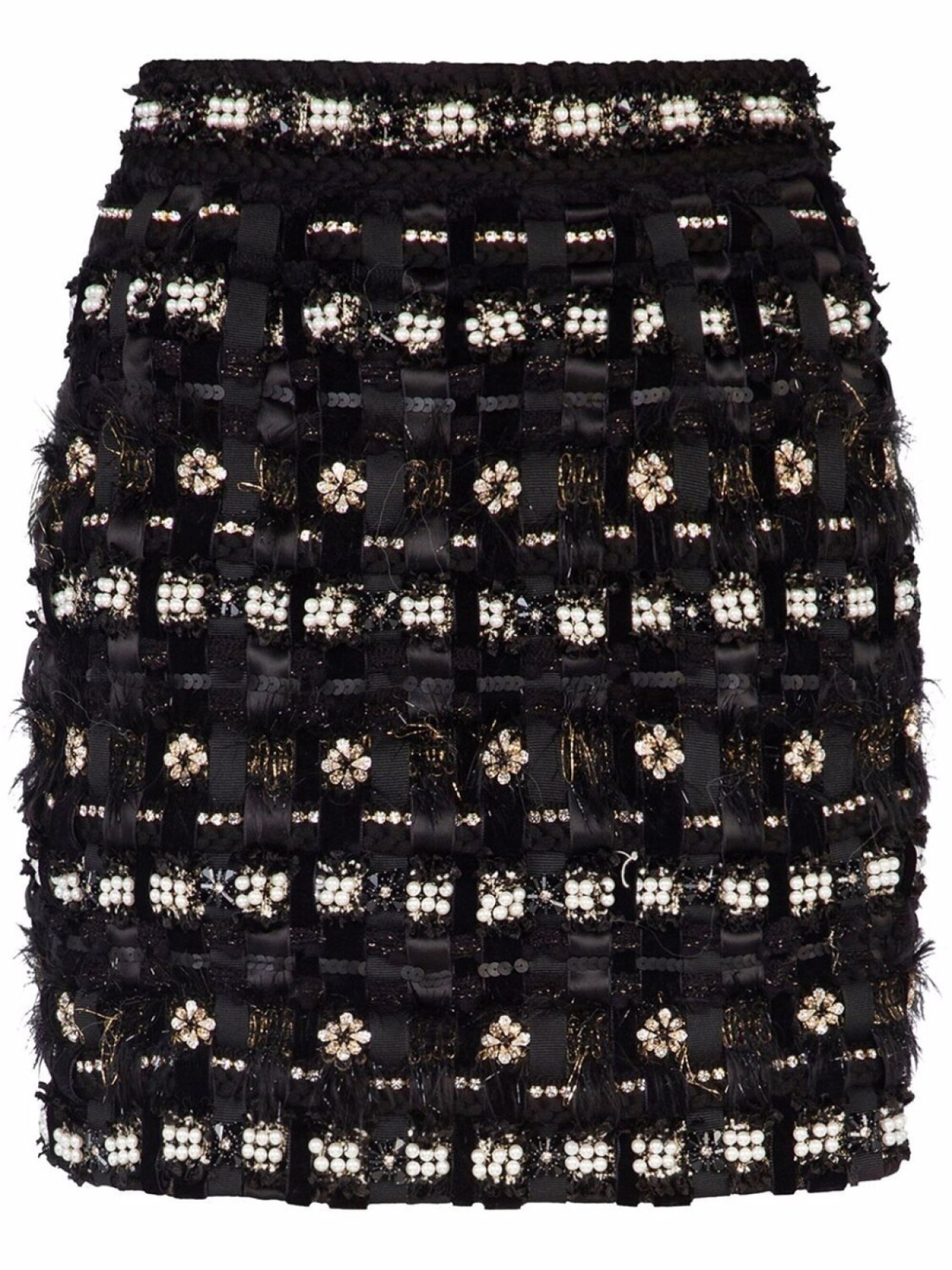 

Dolce & Gabbana декорированная юбка мини, черный