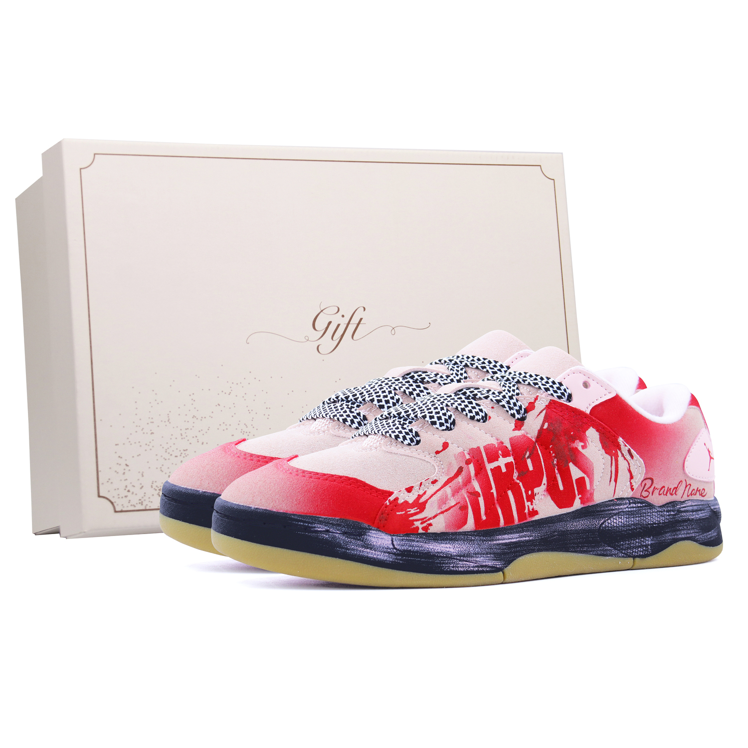 

Jordan Мужские низкие кроссовки для скейтбординга Pink Mist Nostalgia Abrasion Resistant