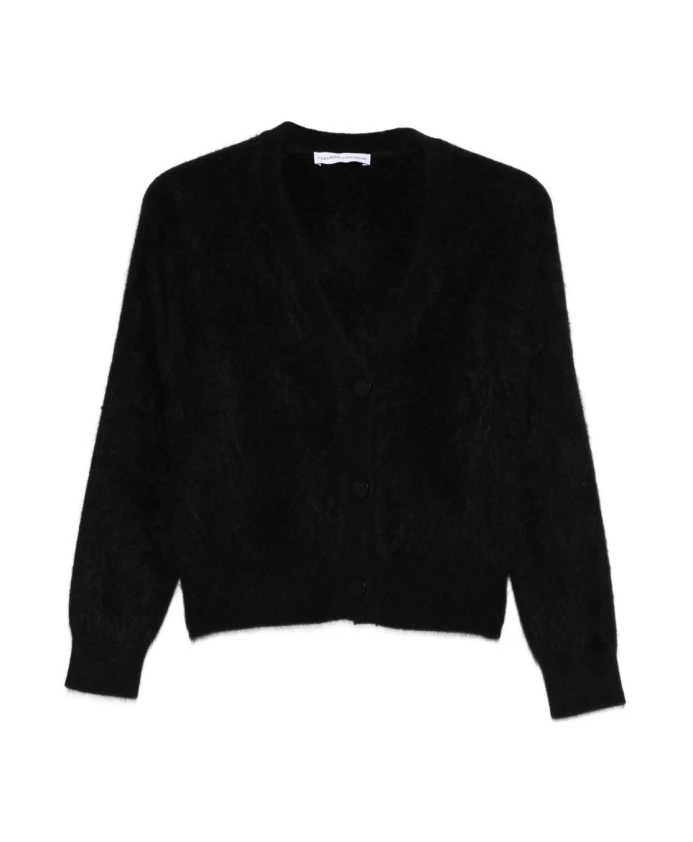 

Черный шерстяно-кашемировый свитер с V-образным вырезом Tabaroni Cashmere, черный