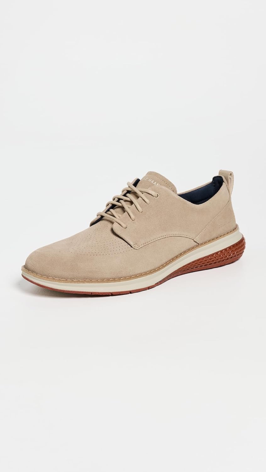 Мужские кроссовки Cole Haan Originalgrant Energyweave с перфорированным гладким носком, Ch Birch Suede/Picante/Ancient Scroll — фото 2