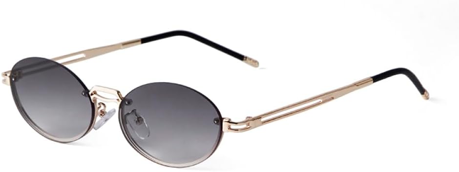 

Модные коричневые круглые овальные солнцезащитные очки без оправы для женщин, ретро-очки квадратной формы и круга для мужчин, солнцезащитные очки UV400 MTZJH, One Color