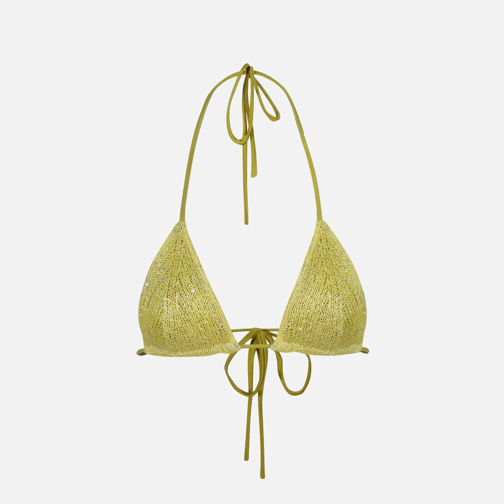 

Топ бикини Asta Resort Lio Bikini Top, цвет Chartreuse Sequin